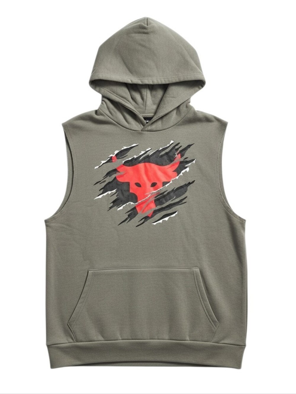 Under Armour Project Rock Bull Terry Sleeveless Hoodie
